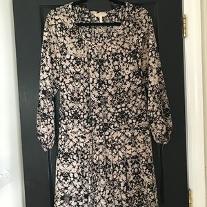 Drop Waist Rebecca Taylor Floral Silk Dress